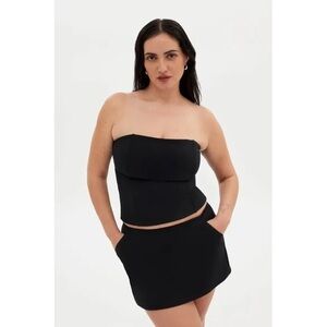 girlfriend collective Black Strapless Toni Tube Top